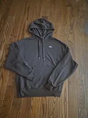ALO Yoga Unisex Hooded Pullover Sweatshirt - Brown